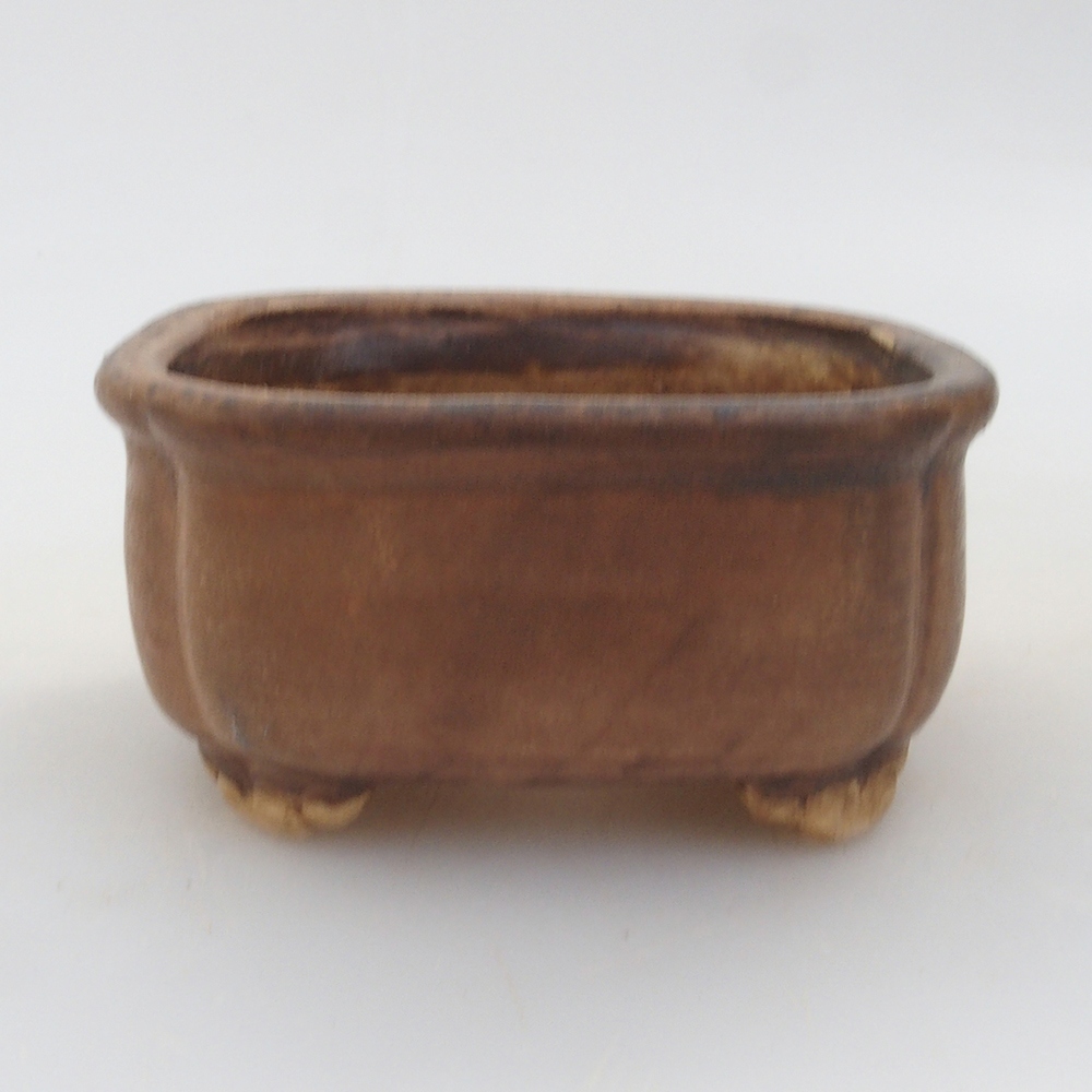 kerámia bonsai tál 10 x 8,5 x 4 cm, barna
