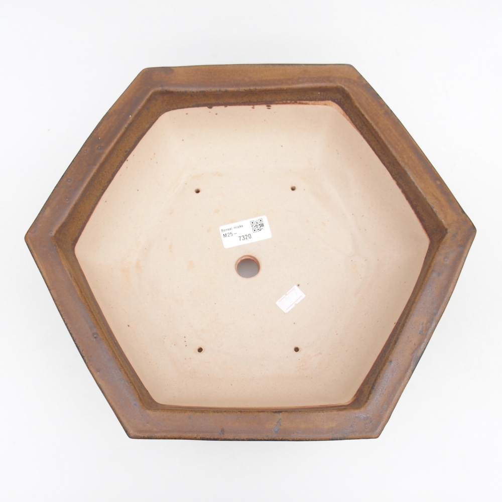 kerámia bonsai tál 32 x 28 x 10 cm, barna