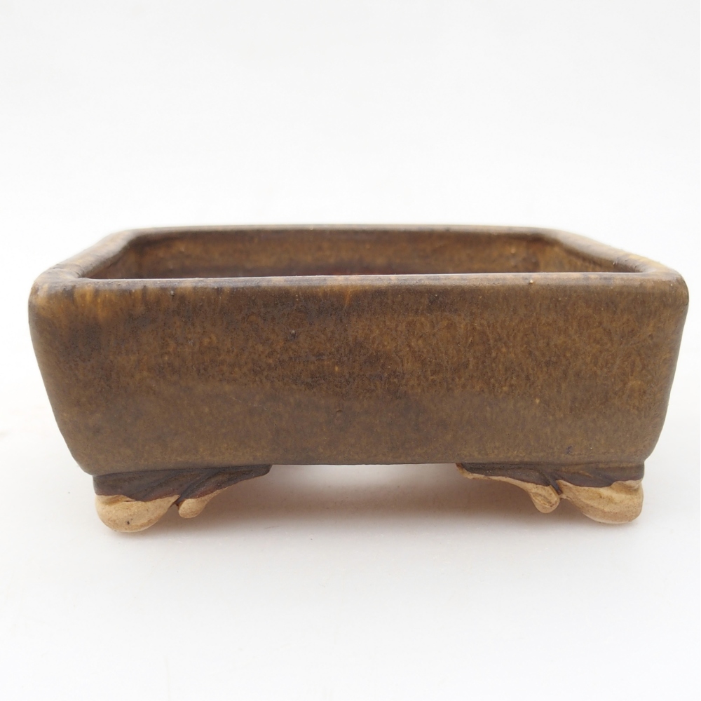 kerámia bonsai tál 10 x 8 x 4 cm, barna