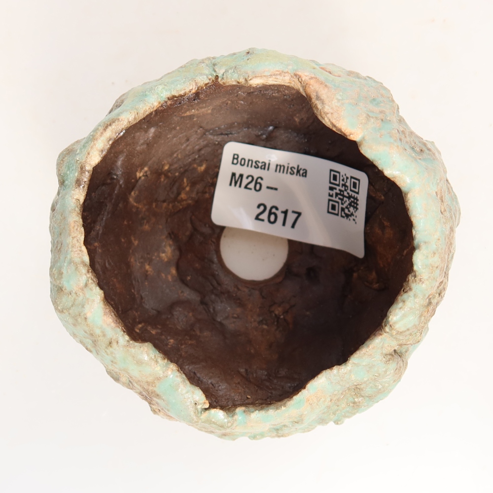 Kerámia héj  7 x 7 x 6 cm, zöld színű