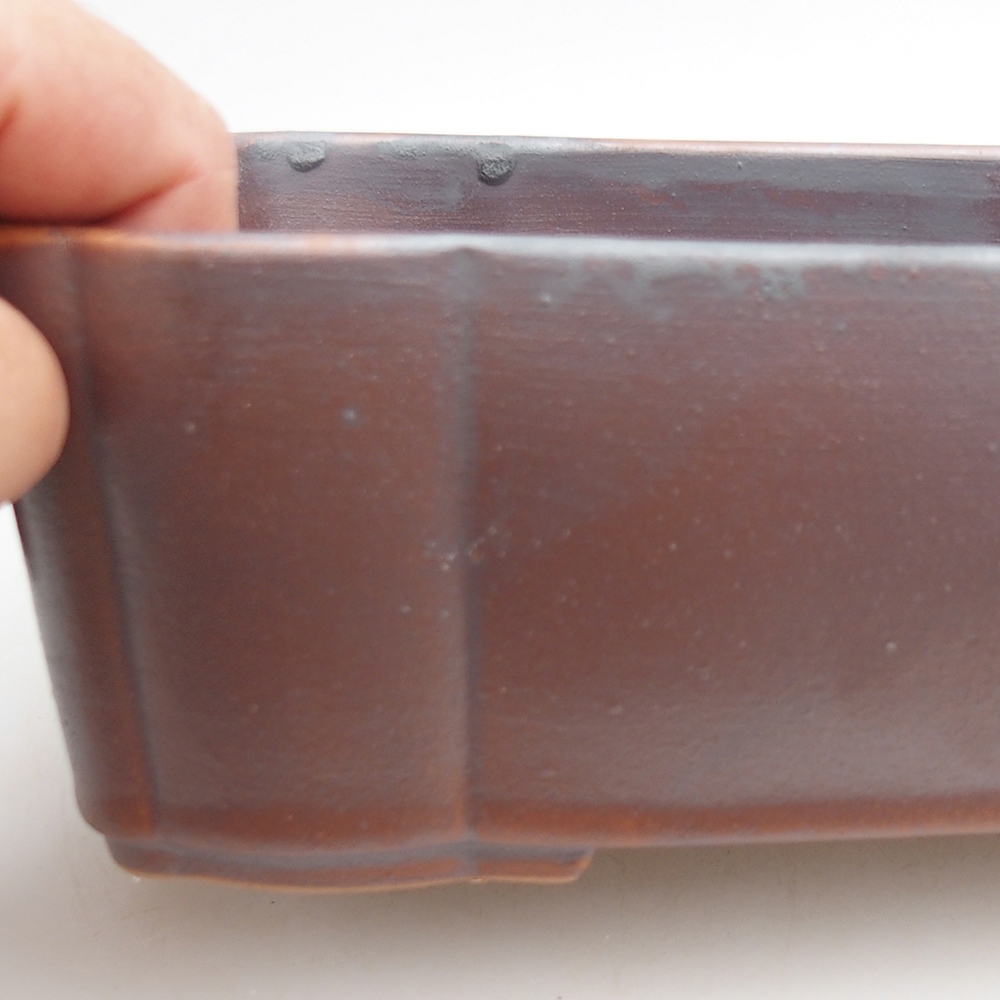 Kerámia bonsai tál 20 x 17 x 7 cm, fém színben