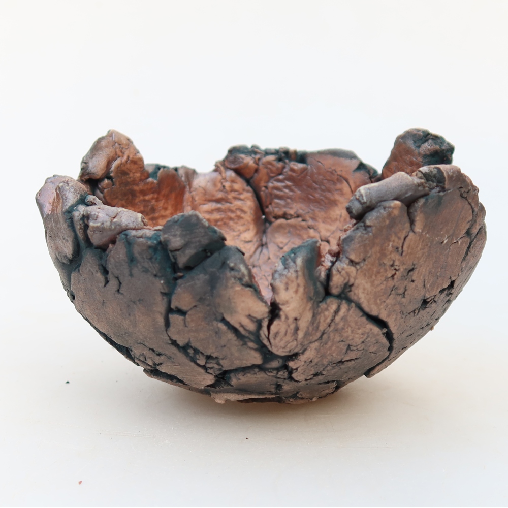Kerámia héj  11 x 11 x 7 cm, zöld színű