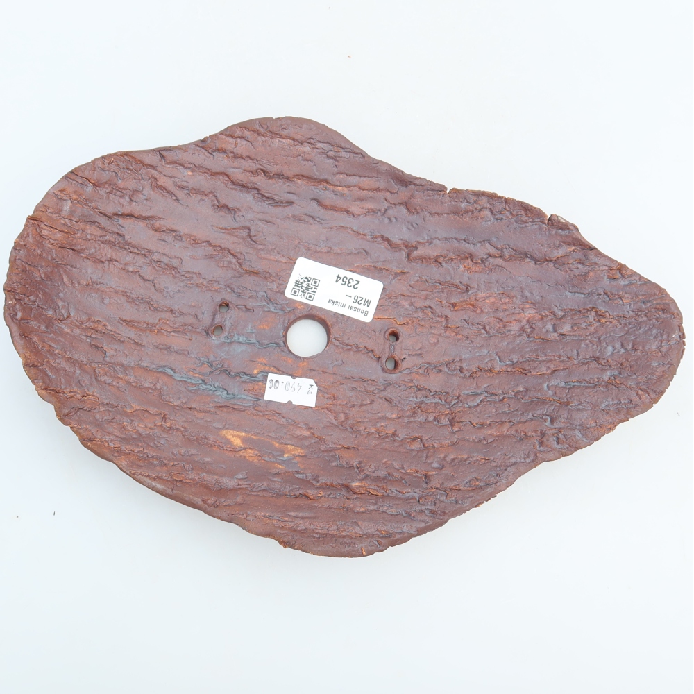 Kerámia héj  27 x 18,5 x 5 cm, barna színű