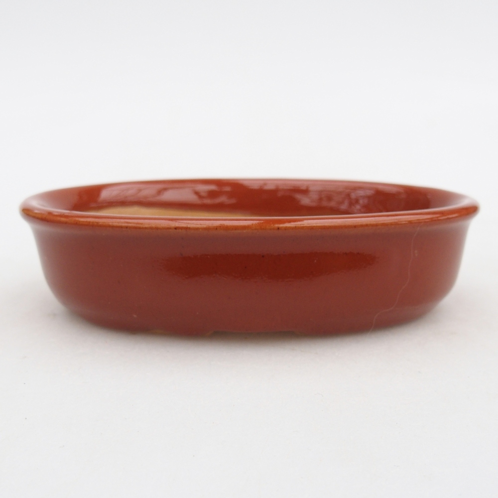 kerámia bonsai tál 12 x 8,5 x 3 cm, barna