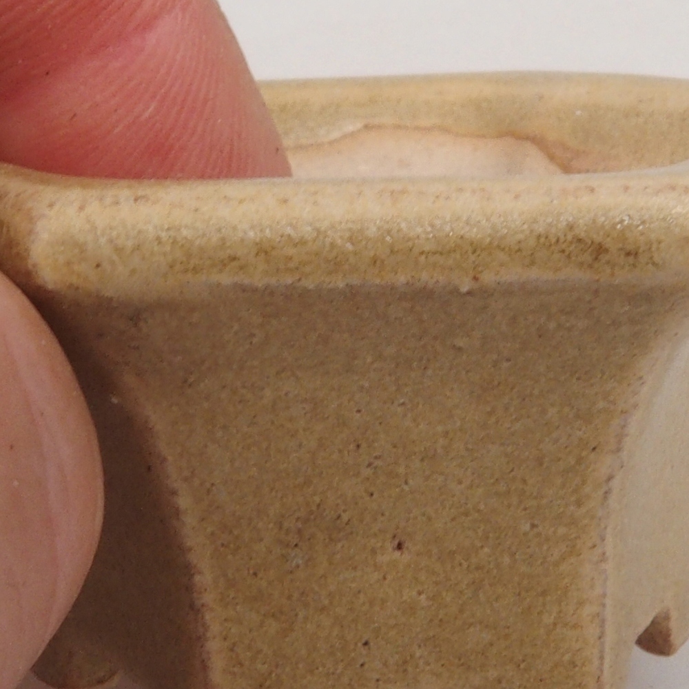 Mini bonsai tál 4,5 x 4,5 x 2,5 cm, barna