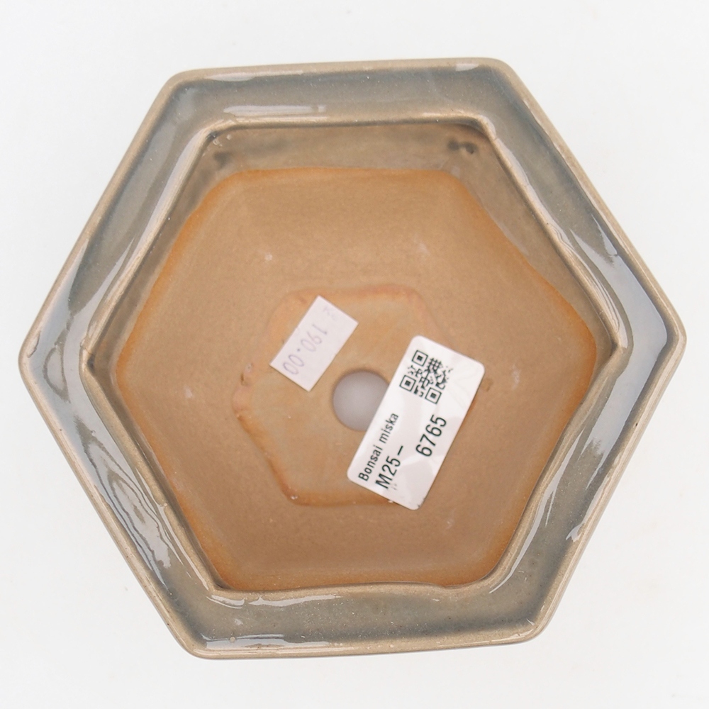 kerámia bonsai tál 13 x 11,5 x 8 cm, szürke