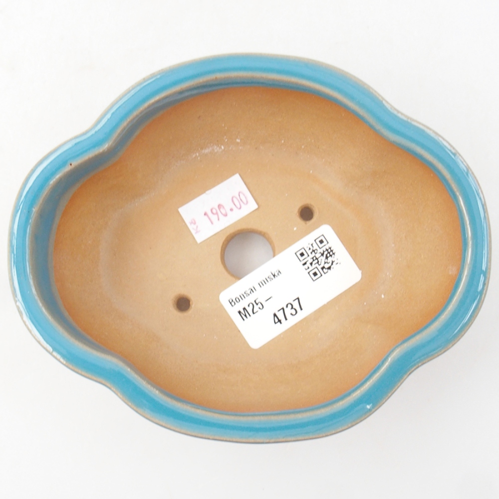 kerámia bonsai tál 12,5 x 10 x 4,5 cm, kék színben