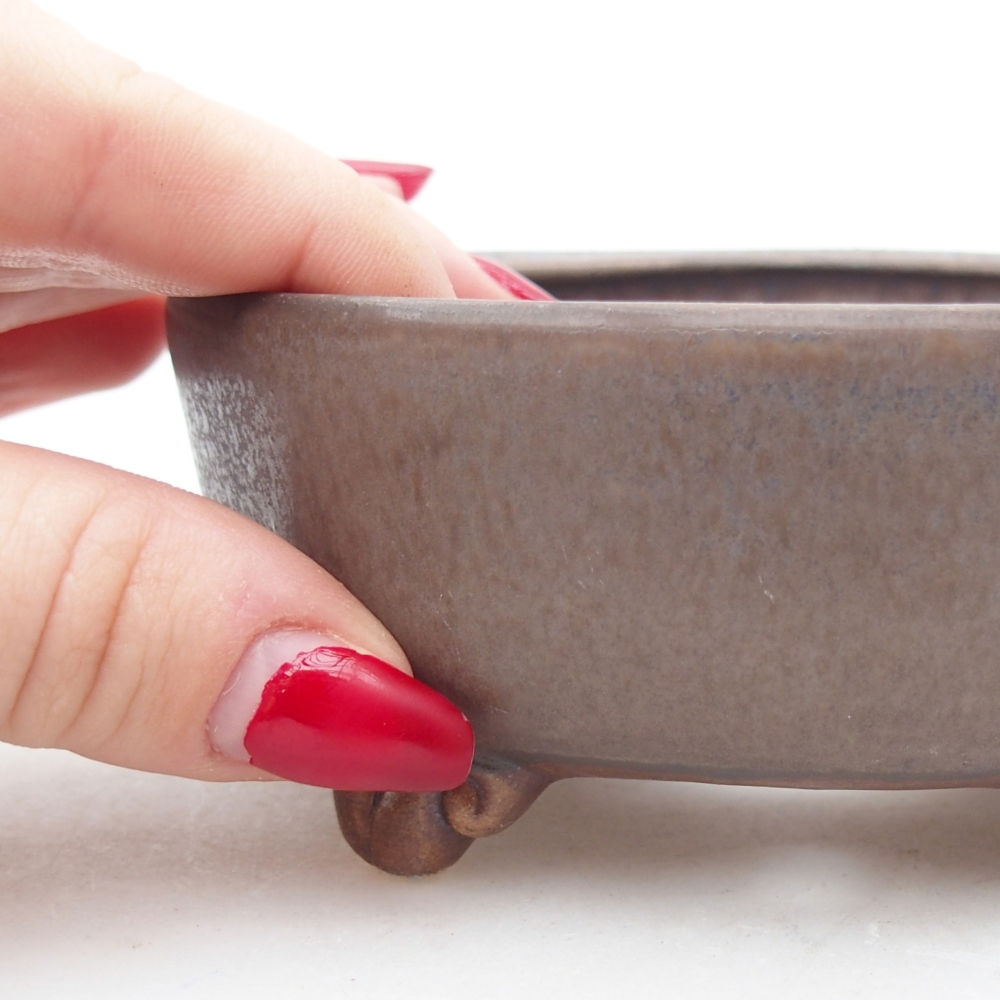 kerámia bonsai tál 11 x 11 x 4,5 cm, kék színben