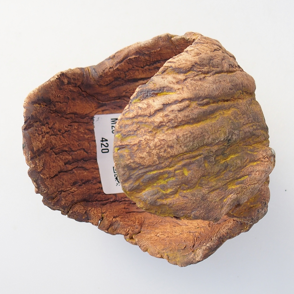 Kerámia kagyló 10 x 9 x 12 cm , sárga