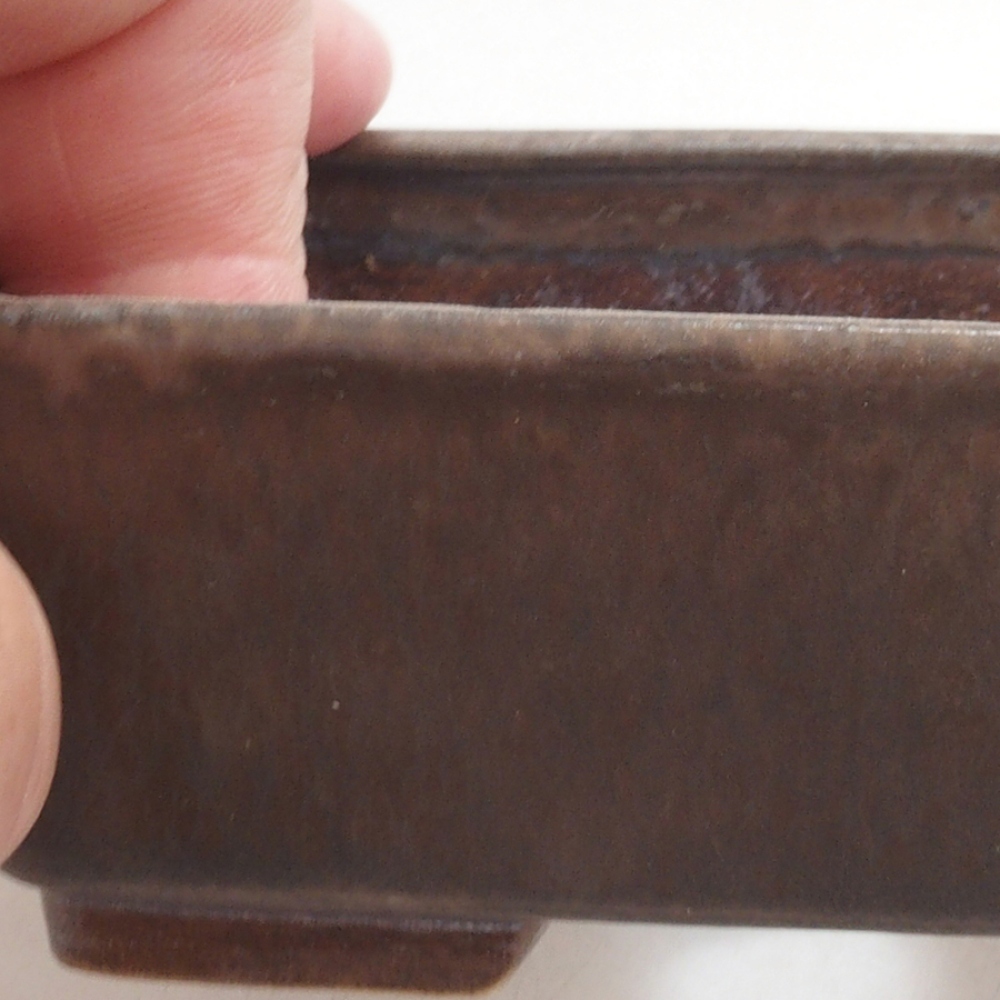 kerámia bonsai tál 10 x 8,5 x 4 cm, barna