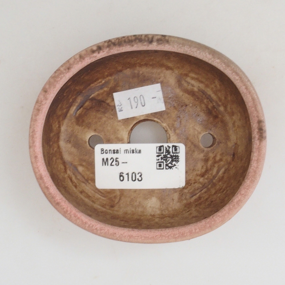 kerámia bonsai tál 10 x 8,5 x 4 cm, barna