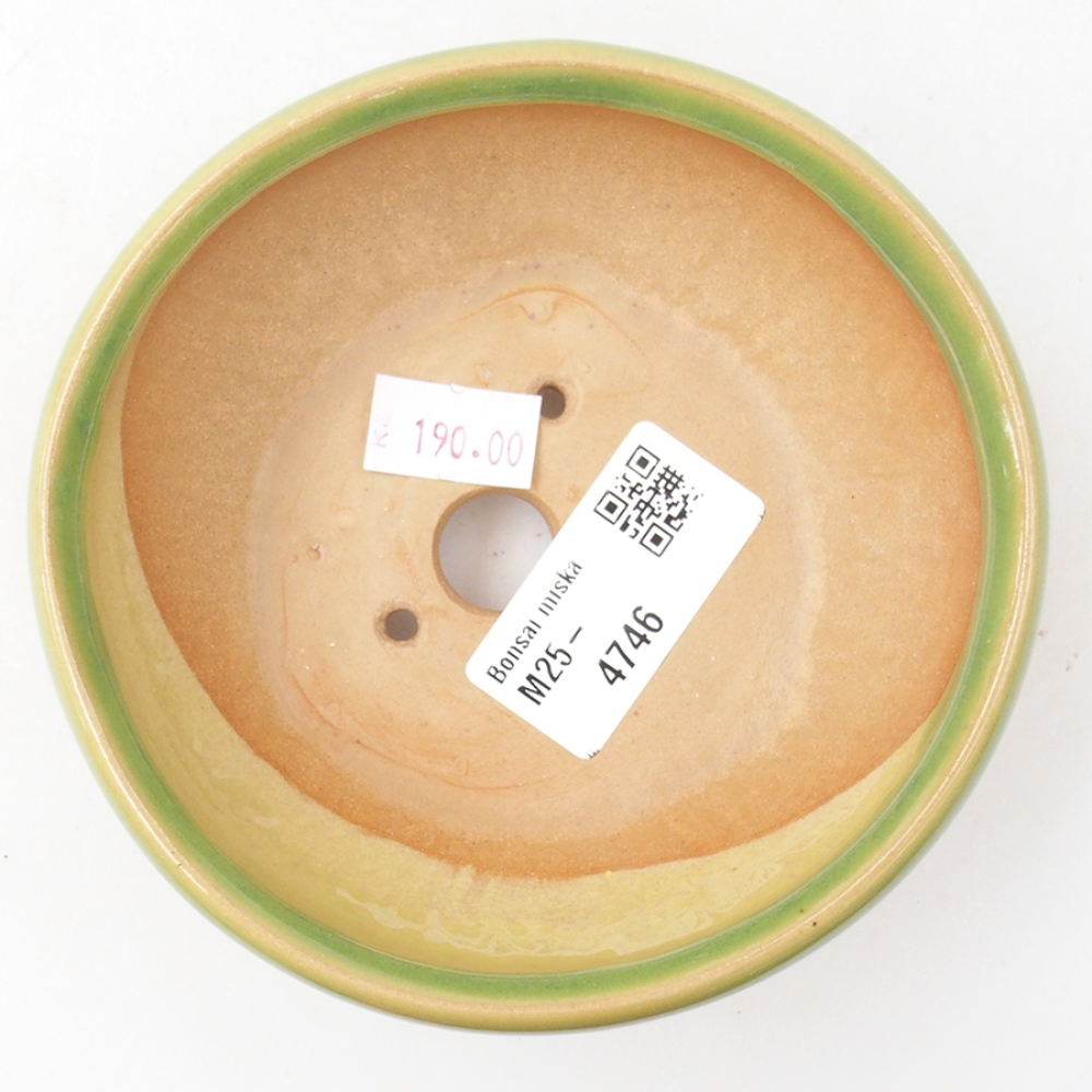 kerámia bonsai tál 11 x 11 x 5 cm, zöld