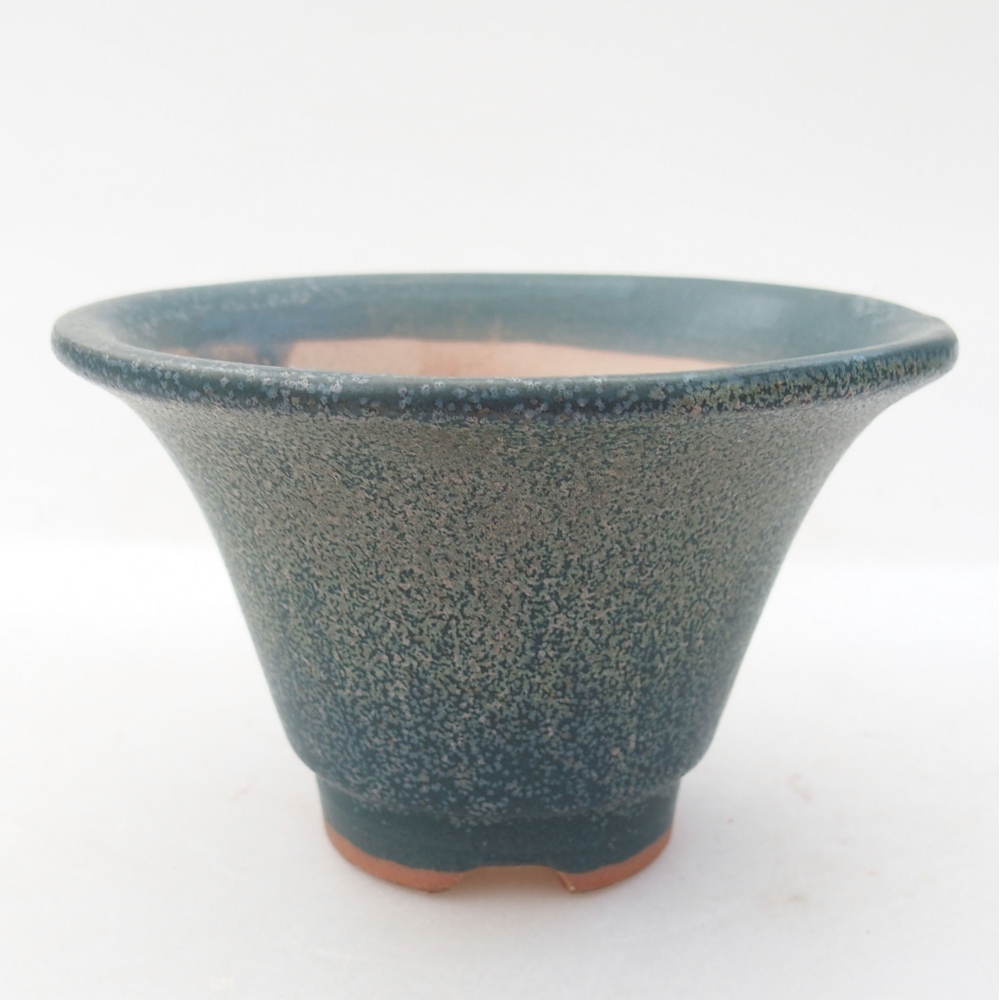 kerámia bonsai tál 10,5 x 10,5 x 6,5 cm, kék színben