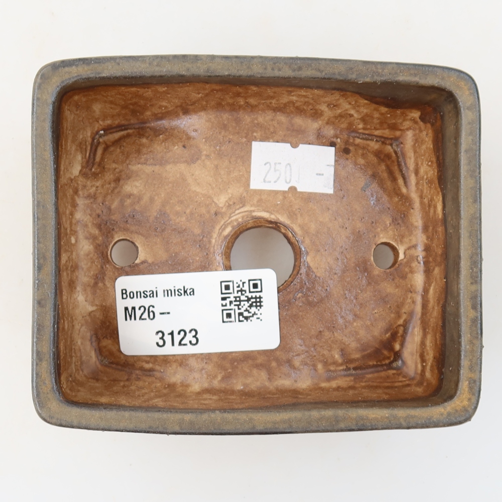 kerámia bonsai tál 10 x 8 x 4 cm, barna