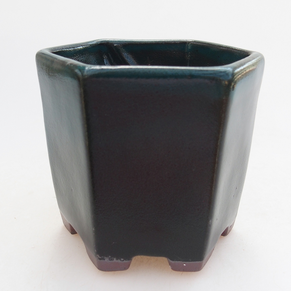 kerámia bonsai tál 9 x 9 x 8 cm, zöld