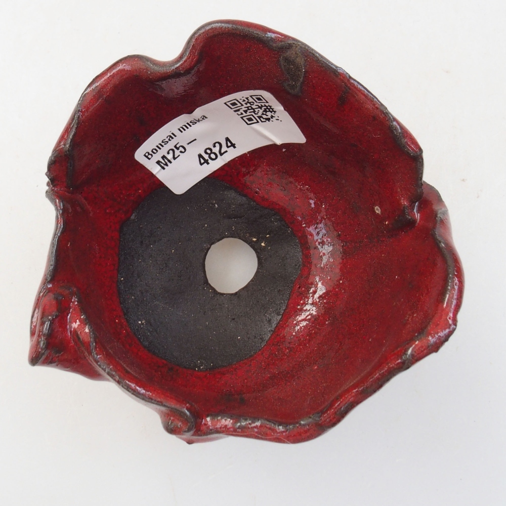 Kerámia kagyló 8,5 x 8 x 7 cm , piros színű