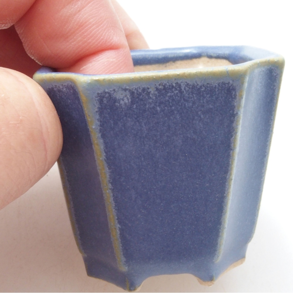 Mini bonsai tál 4 x 4 x 4 cm, kék színben