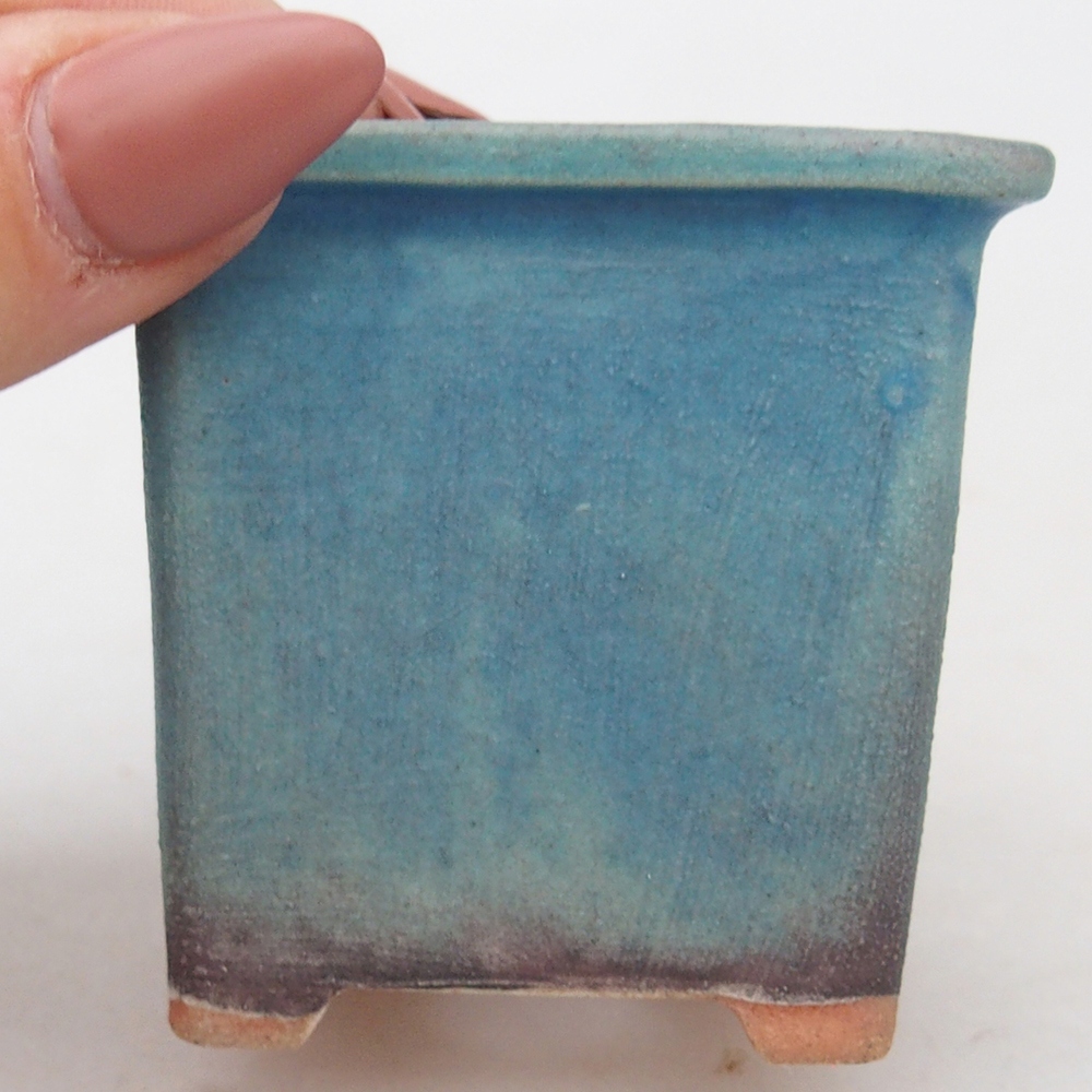 kerámia bonsai tál 5,5 x 5,5 x 5,5 x 5,5 cm, kék színben