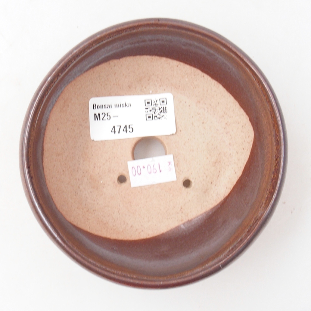 kerámia bonsai tál 11 x 11 x 5 cm, barna