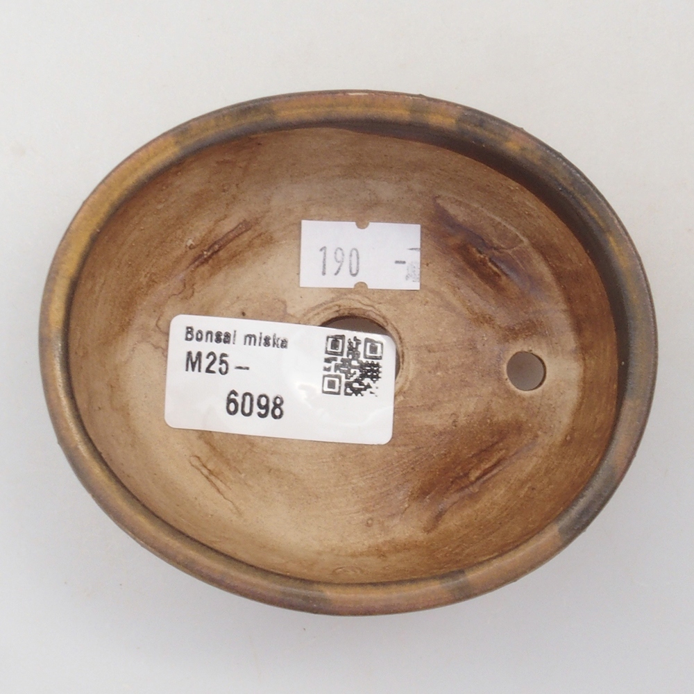 kerámia bonsai tál 10 x 8,5 x 4 cm, barna