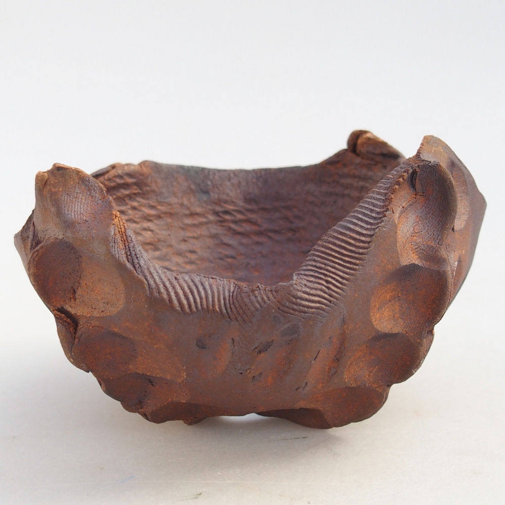 Kerámia kagyló 11 x 10 x 6,5 cm , barna színű