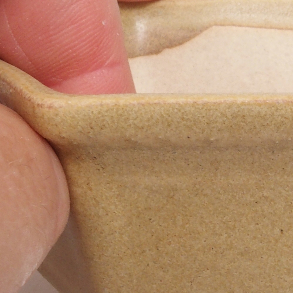 Mini bonsai tál 8 x 7 x 4 cm, barna