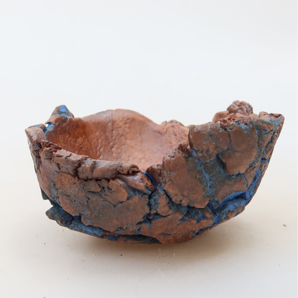 Kerámia tojáshéj, 9 x 9 x 4 cm, kék színű
