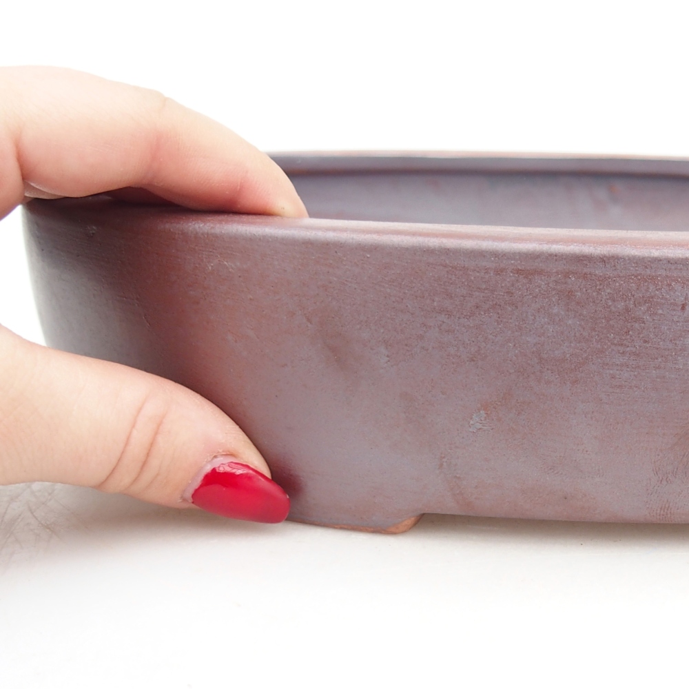 Kerámia bonsai tál 27 x 21 x 5 cm, fém színben