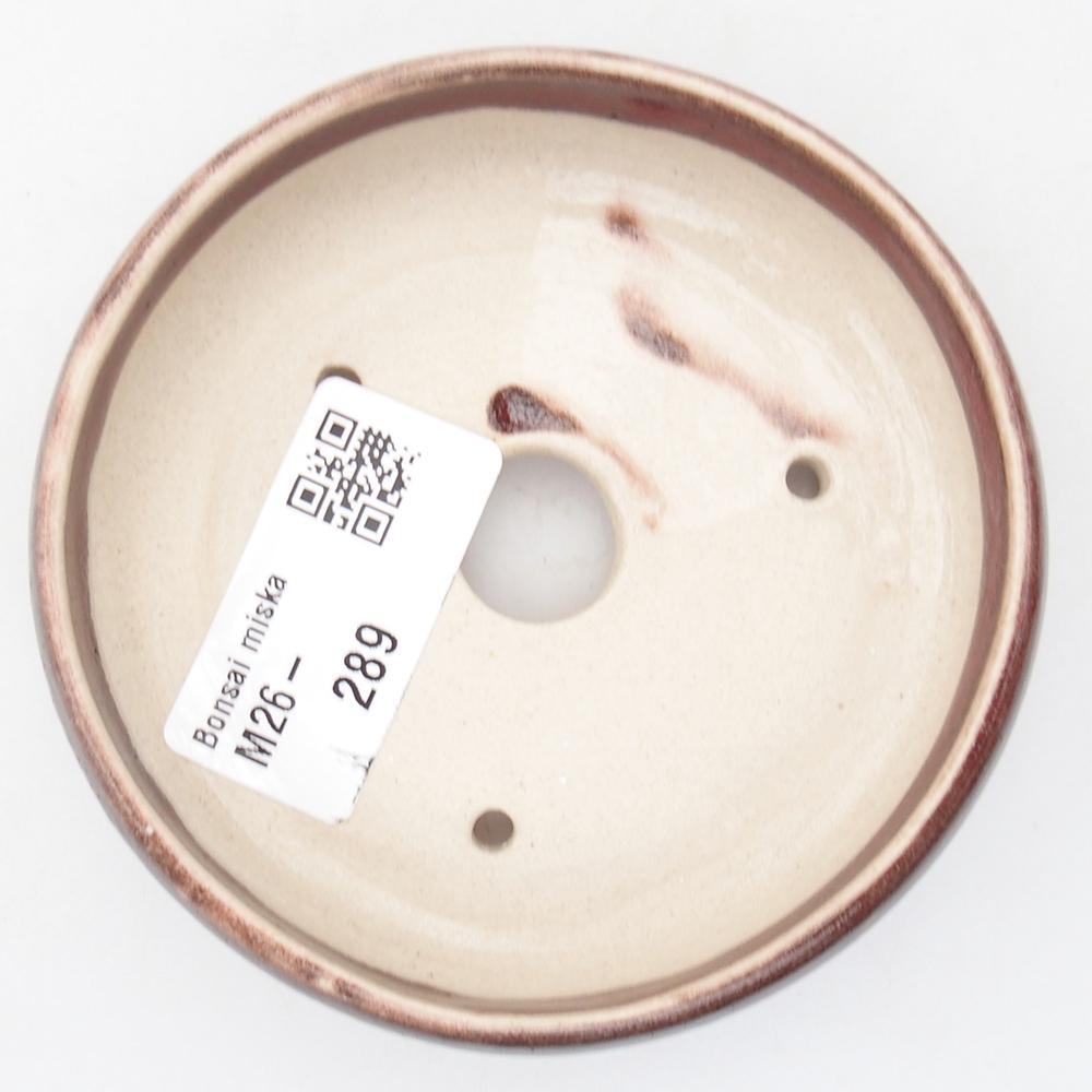 Mini bonsai tál 9 x 9 x 2,5 cm, piros színben