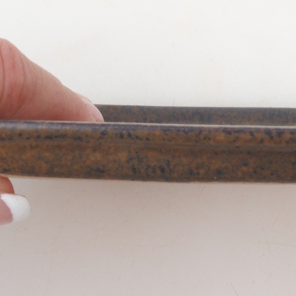 Kerámia tál H17 -15,5 x 11 x 1 cm - barna színben