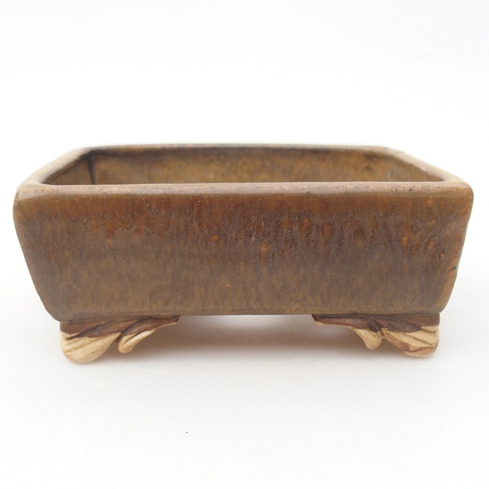 kerámia bonsai tál 10 x 8,5 x 4 cm, barna