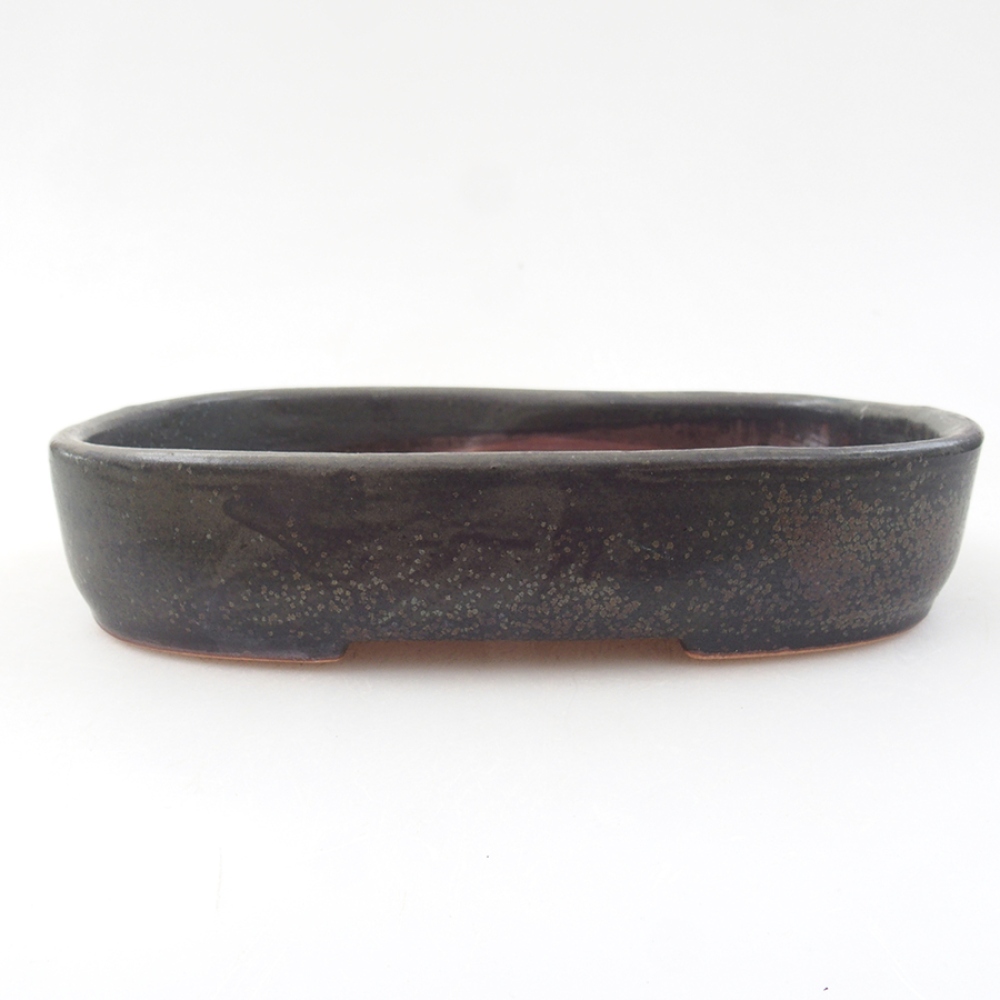 kerámia bonsai tál 16 x 11 x 3,5 cm, szürke