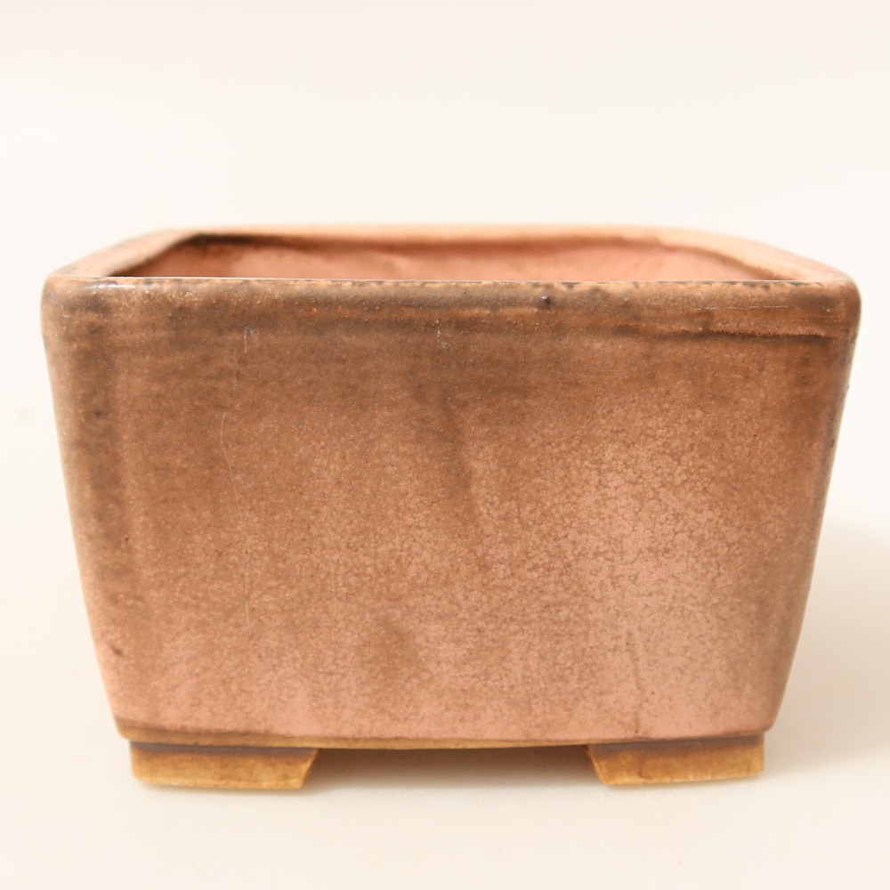 kerámia bonsai tál 10,5 x 10,5 x 7 cm, rózsaszínű
