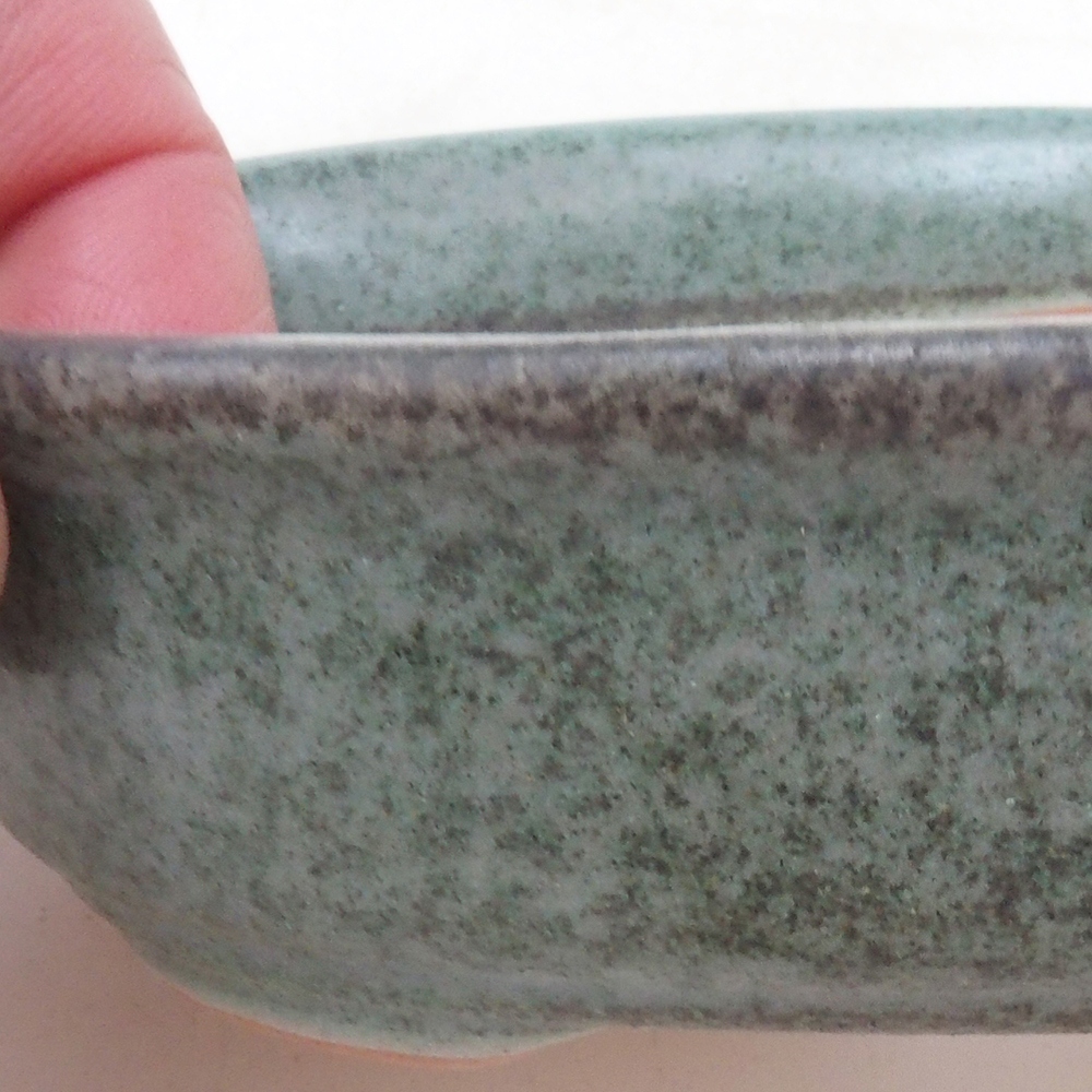 Bonsai tál H04 - 10,5 x 7,5 x 3 cm. - zöld