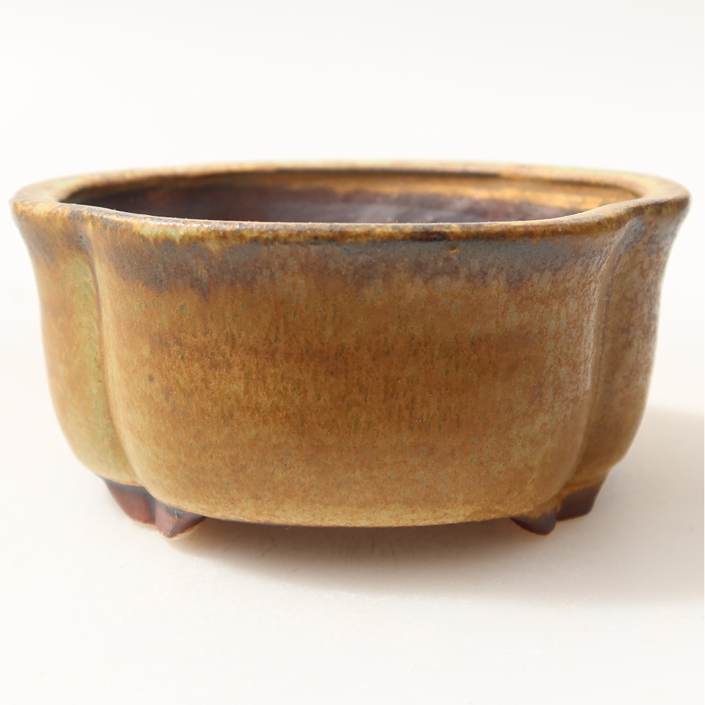 kerámia bonsai tál 8 x 7,5 x 3,5 cm, zöld