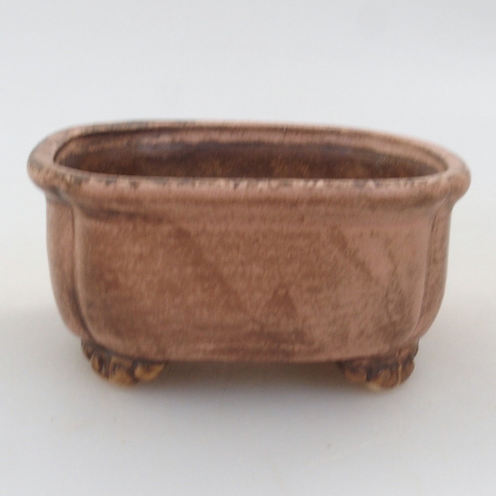 kerámia bonsai tál 10 x 8,5 x 4 cm, barna