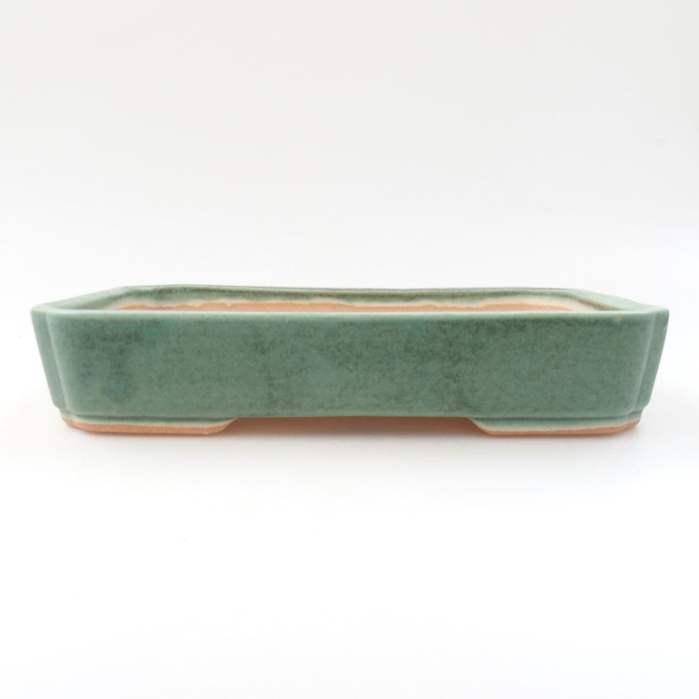 kerámia bonsai tál 22 x 17 x 5 cm, zöld