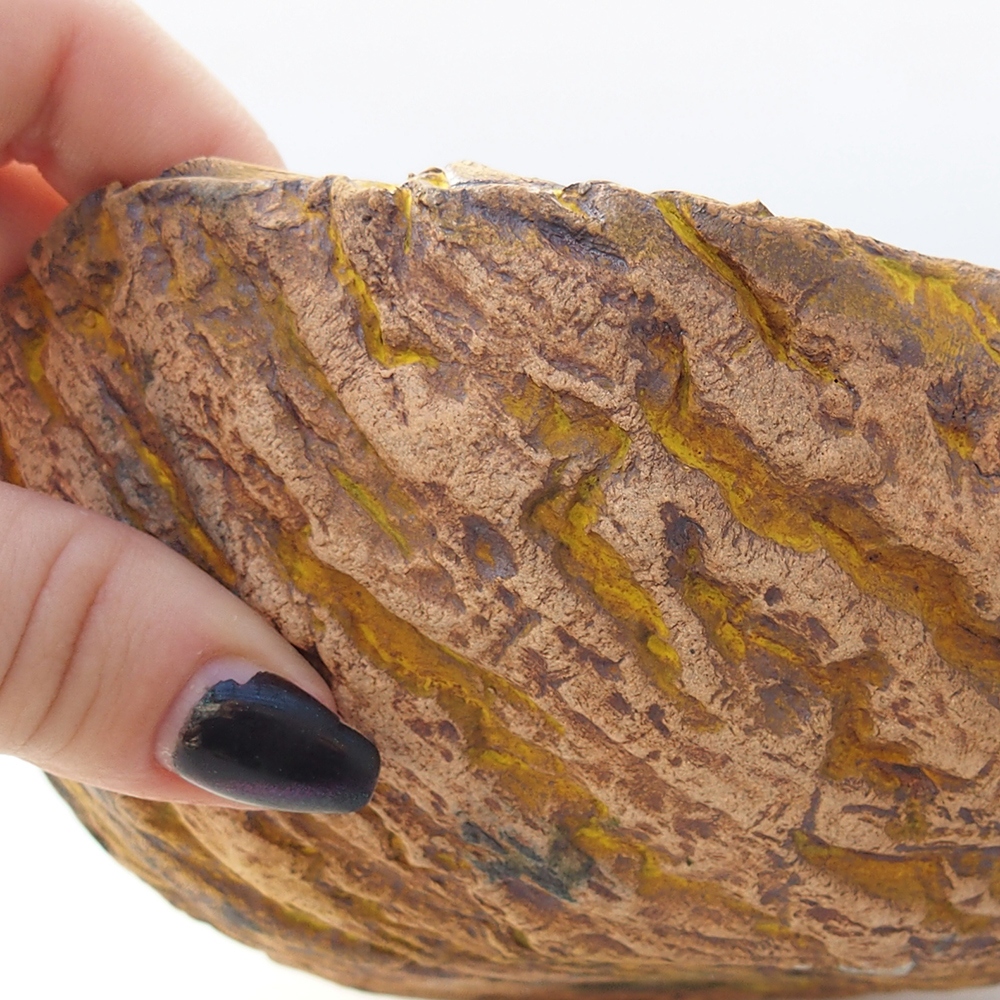 Kerámia kagyló 16 x 14 x 7 cm , sárga