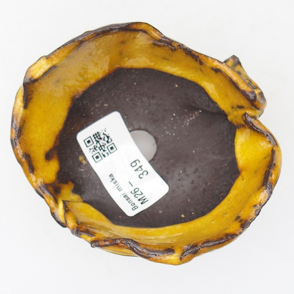 Kerámia kagyló 9 x 8 x 5,5 cm , sárga