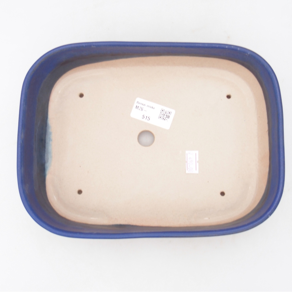 kerámia bonsai tál 22,5 x 17 x 6 cm, kék színben