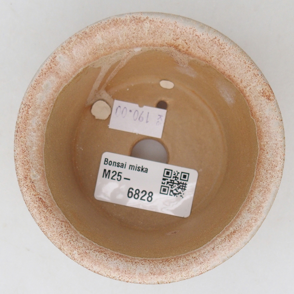 kerámia bonsai tál 9 x 9 x 5 cm, bézs színben