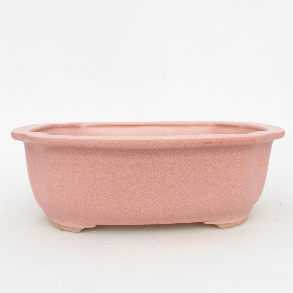 kerámia bonsai tál 22 x 18 x 7,5 cm, rózsaszínű