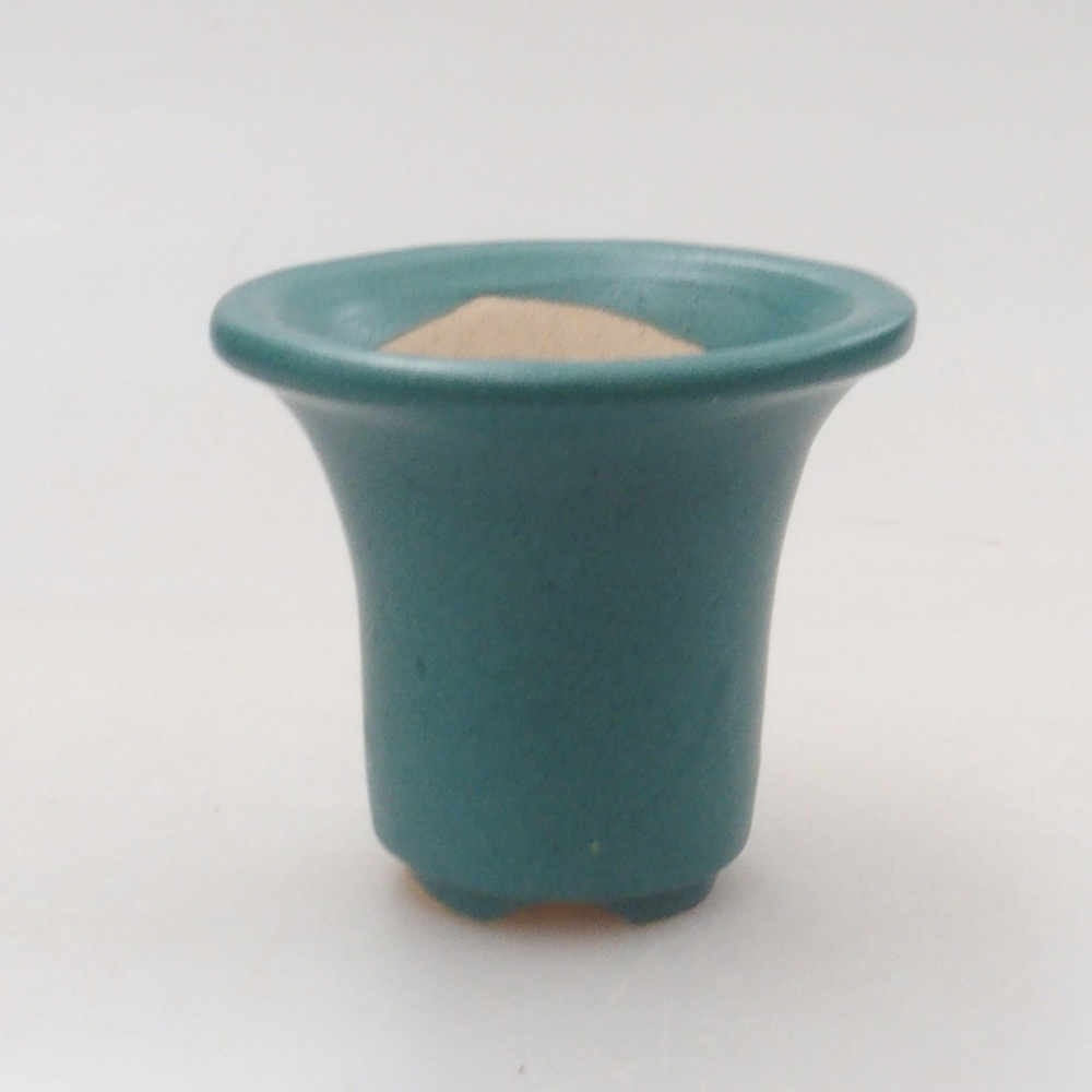 kerámia bonsai tál 6,5 x 5,5 x 4 cm, kék színben