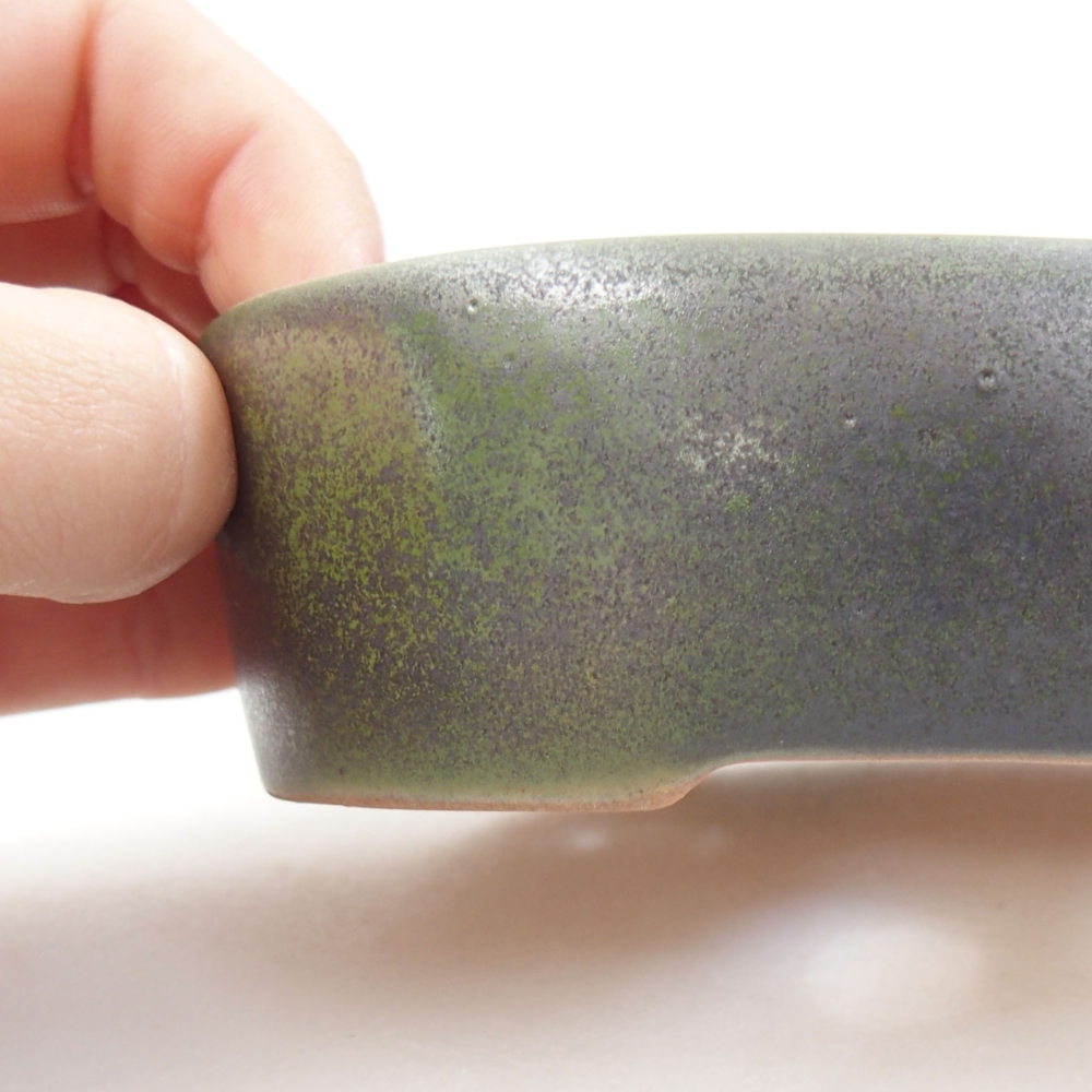 kerámia bonsai tál 22 x 17 x 5 cm, zöld