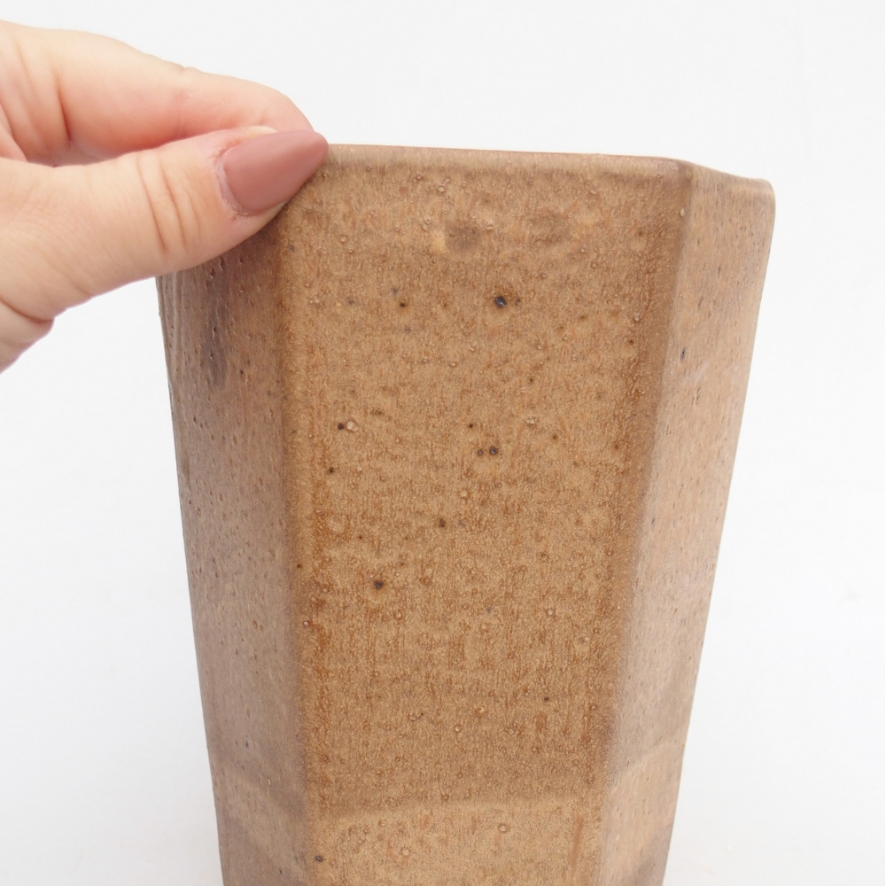 kerámia bonsai tál 12,5 x 11,5 x 16,5 cm, barna