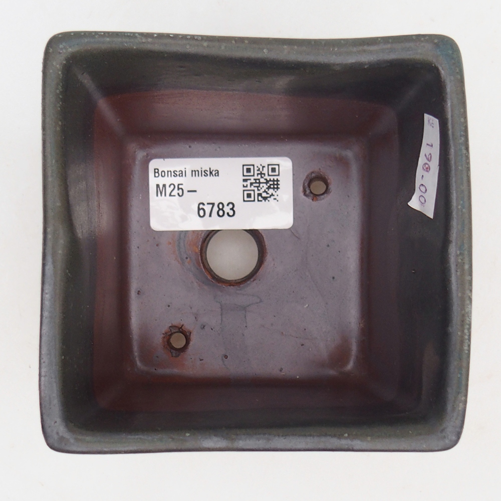 kerámia bonsai tál 9 x 9 x 8,5 cm, szürke