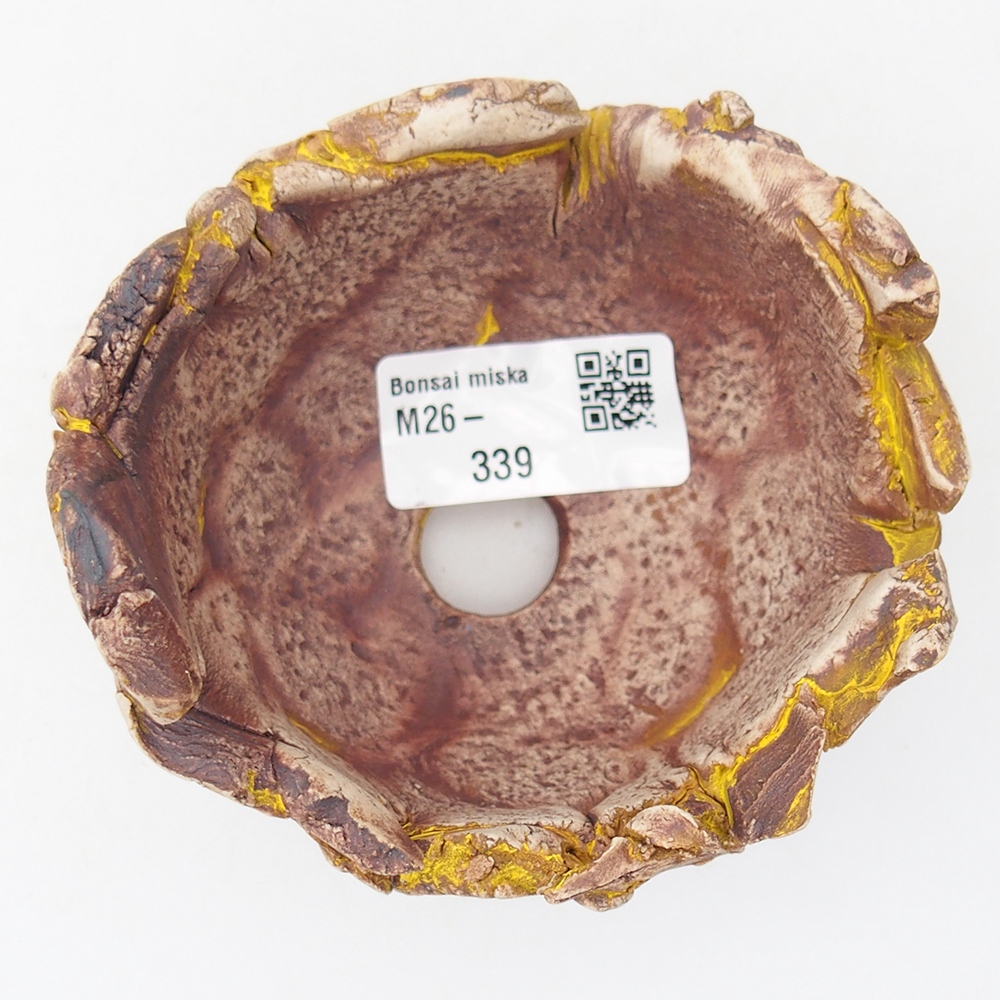 Kerámia kagyló 9,5 x 9 x 7 cm , sárga színű