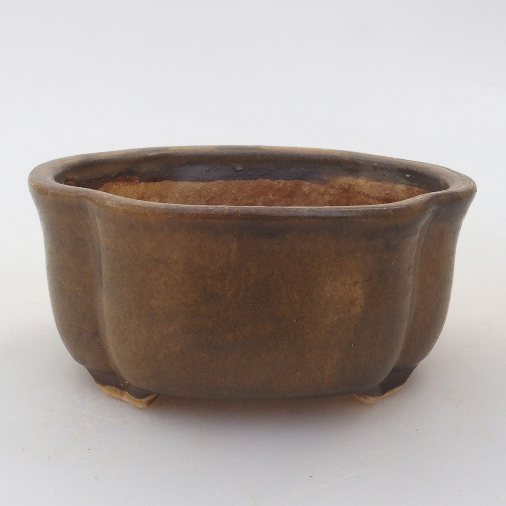 kerámia bonsai tál 10 x 8,5 x 4 cm, barna