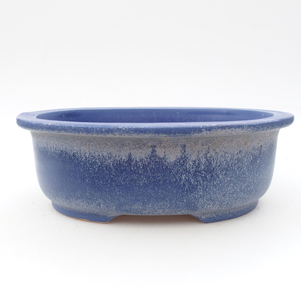 kerámia bonsai tál 23 x 19,5 x 7 cm, kék színben