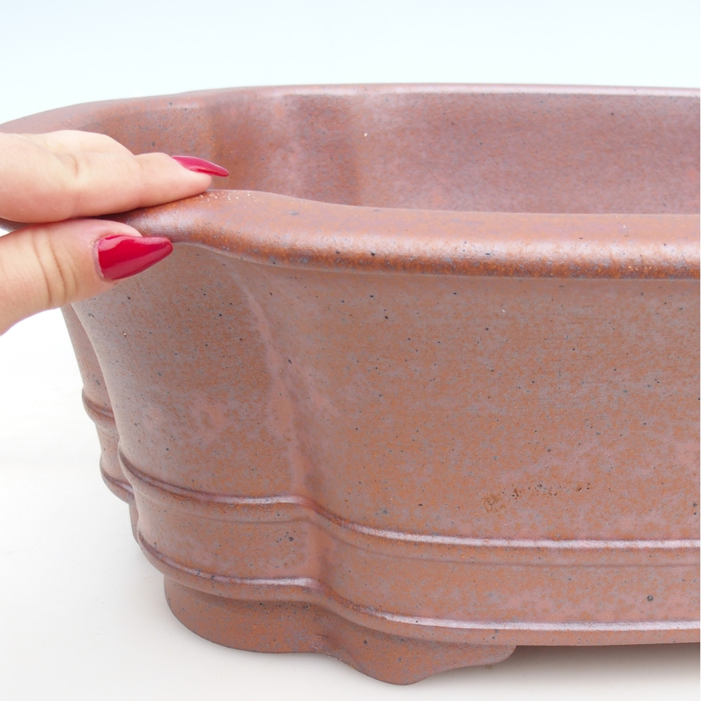kerámia bonsai tál 51 x 44 x 15,5 cm , fém színű - CSAK SZEMÉLYES ELSZÁLLÍTÁS vagy raklapos szállítás